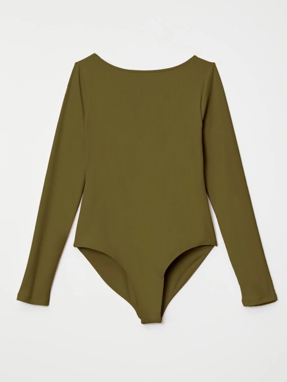 Girlfriend Collective Ava Bateau Fern Ribbed Bodysuit